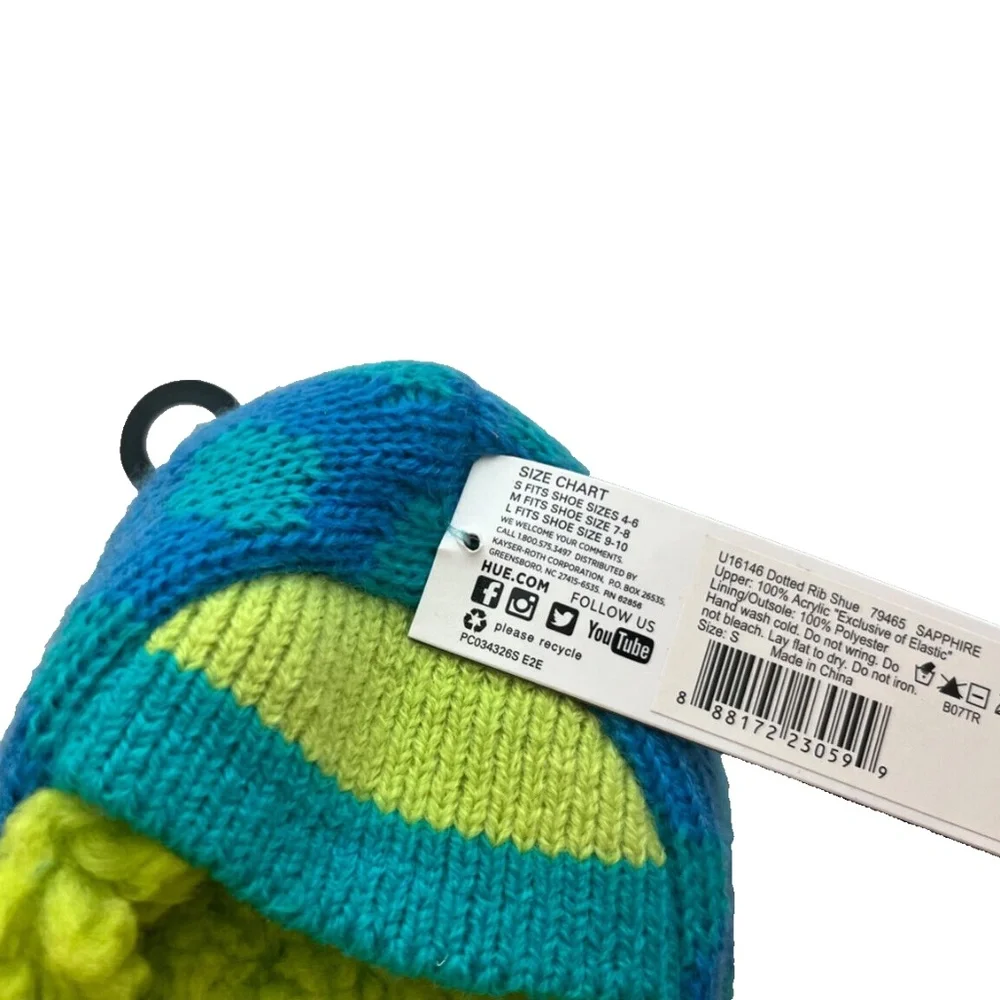 (NEW) Women's/Juniors Hue Shues Polka Dot Comfy/Cozy Slippers Size S (4-6)
